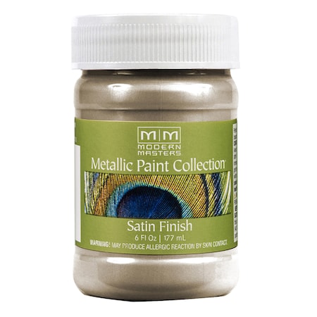 Modern Masters Metallic Paint, WaterBase, Nickel, 6 oz ME708